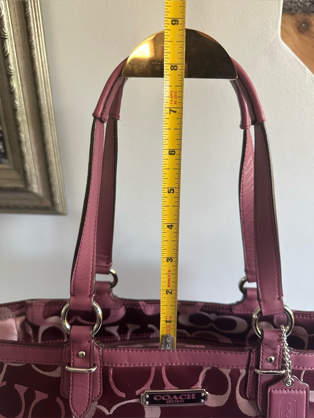 Coach Pink Gallery Optic Signature Y2K Tote - Picture 14 of 16